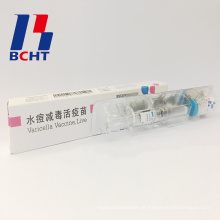 Vacina pré-cheia de seringa contra varicela liofilizada